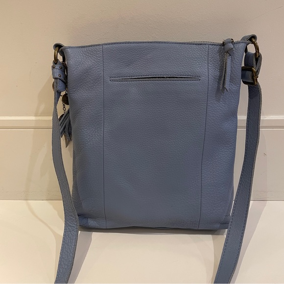 The Sak Ladera Light Blue Pebbled Leather Crossbody Bag - Picture 3 of 10